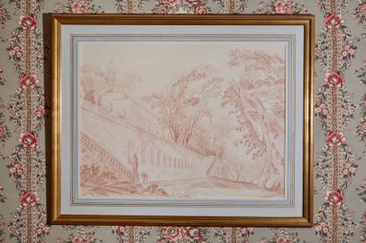 Deux sanguines encadrées d'après Hubert ROBERT...