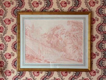 Deux sanguines d'après Hubert ROBERT (1733-1808)...