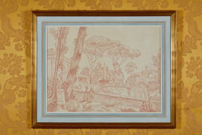Deux sanguines d'après Hubert ROBERT (1733-1808)...