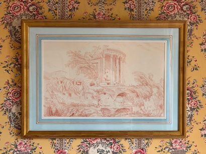 Deux sanguines encadrées d'après FRAGONARD...
