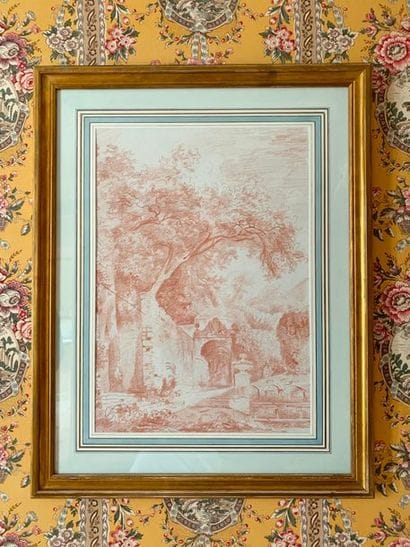 Deux sanguines encadrées d'après FRAGONARD...