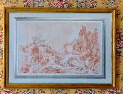 Deux dessins à la sanguine d'après FRAGONARD...