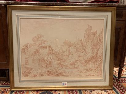 Deux sanguines encadrées d'après FRAGONARD...