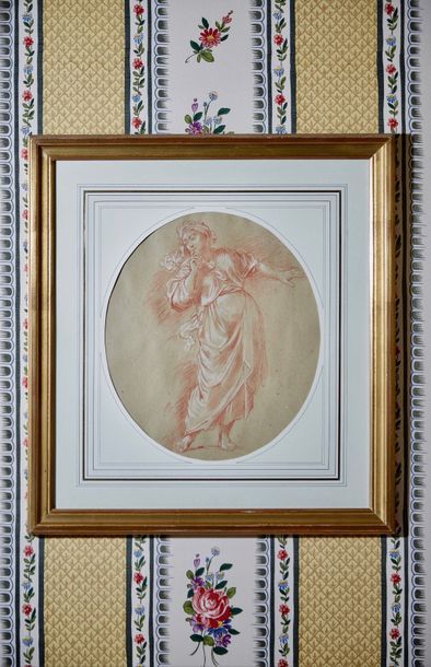 Deux dessins au fusain et à la sanguine.


