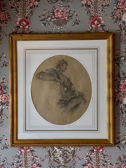 Deux dessins au fusain et à la sanguine.

