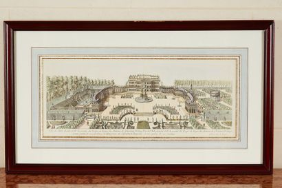 Deux pièces encadrées contenant quatre gravures...