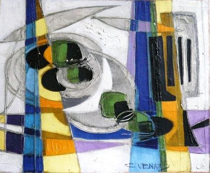 Claude VENARD
Composition Toile signée en...