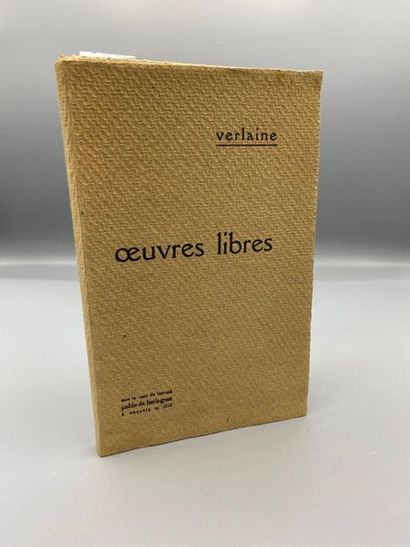 [CURIOSA]. VERLAINE (Paul). Free works. -...