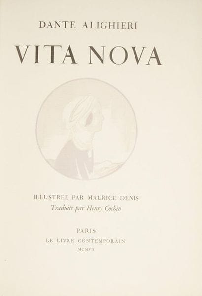 DANTE ALIGHIERI. Vita nova. Translation by...