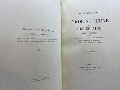 DAUDET (Alphonse). Fromot young and Risler...