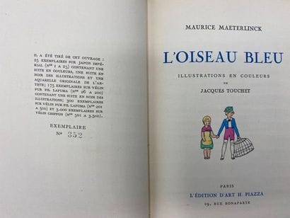 MAETERLINCK (Mauritius). The Blue Bird. Paris,...