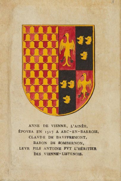 [ILLUMINATED HANDWRITTEN HOURS / BURGUNDY]....