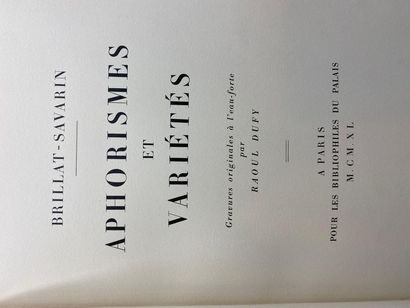 BRILLAT-SAVARIN (Jean Anthelme). Aphorisms...