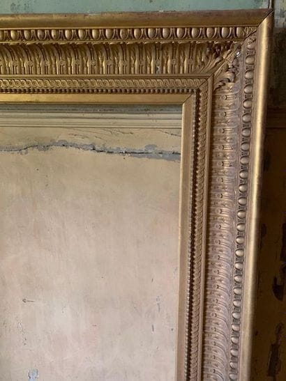 Neoclassical stuccoed wood frame with smooth...