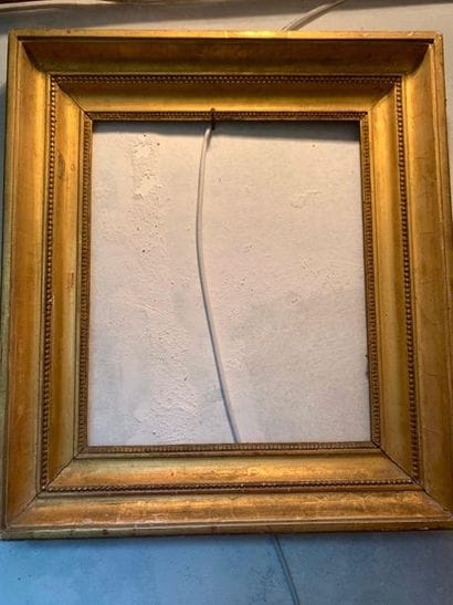 Set of two frames, a 19th century gilded...