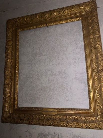 Set of two frames, one in wood and gilded...