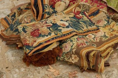 Tapestry borders, decorated with various...