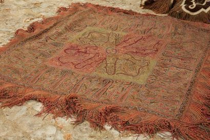 Shawl, jacquard weave, in the taste of Indian...
