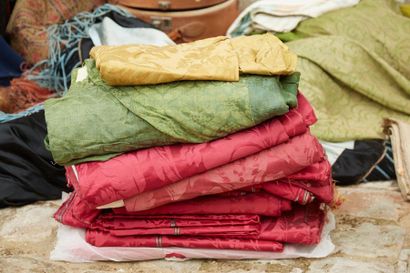 Batch of various fabrics including some curtains



Provenance...