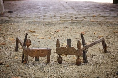 Lot including cast iron and two elements...