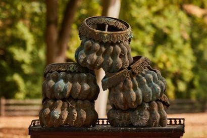 Suite of five bronze claw feet featuring...