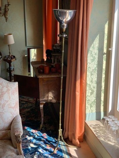 Lampadaire bambou en laiton tripode

Hauteur...