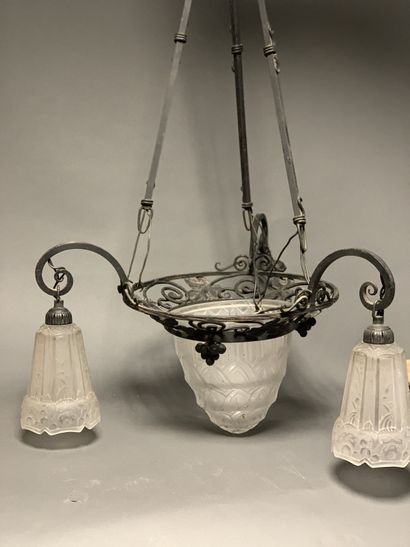 Pierre MAYNADIER, three-light chandelier...