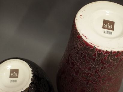 Two modern ceramic vases, marked 