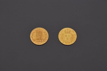 FRANCE - Deux pièces de 20 francs or 1815...
