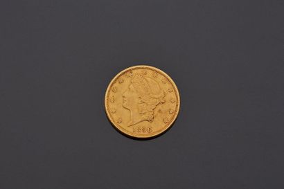 Pièce d'or 20 $ 1896

USA tête liberté San...