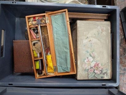 Rifle cleaning kit and miscellaneous.