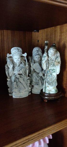 Three carved ivory statuettes 

Work from...
