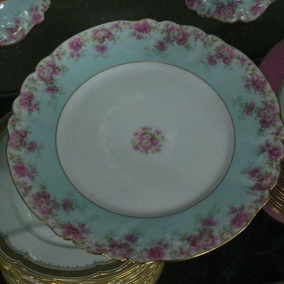 5 cake dishes on pedestal in Limoges porcelain...