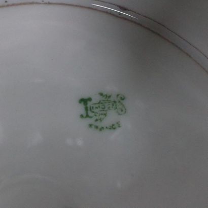 5 cake dishes on pedestal in Limoges porcelain...