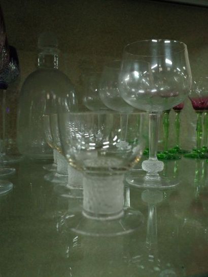 LALIQUE France, part of a service of glasses...