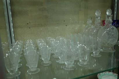 Serving part of crystal glasses, similar...