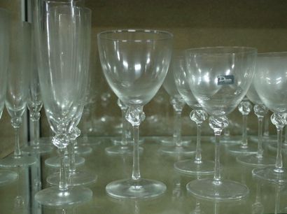 DAUM, crystal glass service part, model Bolero,...