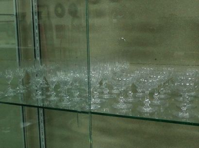 DAUM, crystal glass service part, model Bolero,...