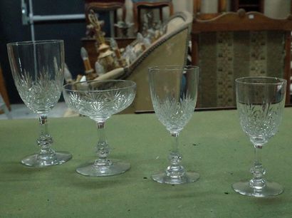 DAUM, crystal glass service part, model Bolero,...