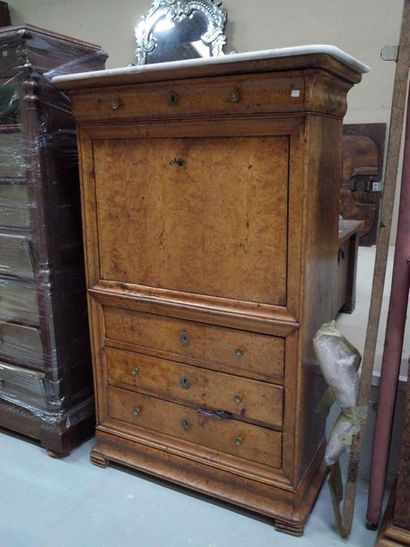 Secrétaire Louis-Philippe en bois naturel...