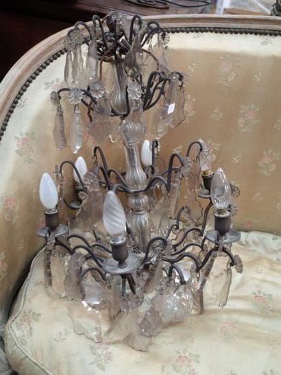 Lustre à plaquettes à six bras de lumières...