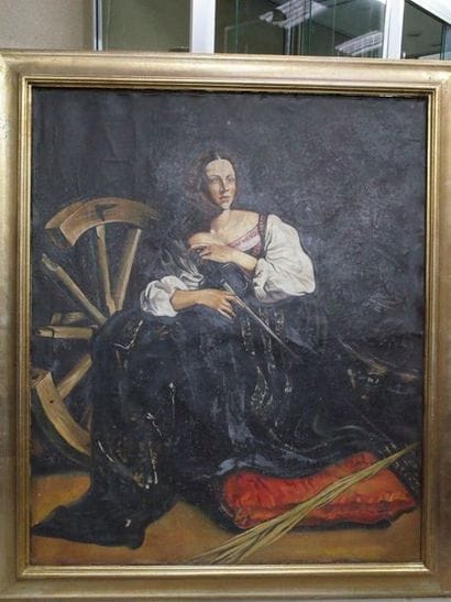 Modern School 

Saint Catherine

Oil on canvas...