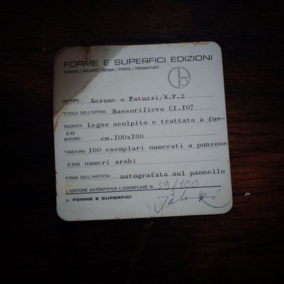 NERONE E PATUZZI /N.P.2

Basilievo CI.I07

Carved...