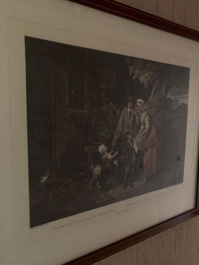 Lot de sept gravures