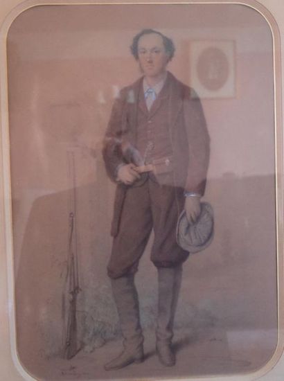 Chasseur (gravure ou dessin)

Signé en bas...