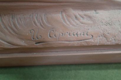 U. CIPRIANI

Groupe en terre cuite représentant...