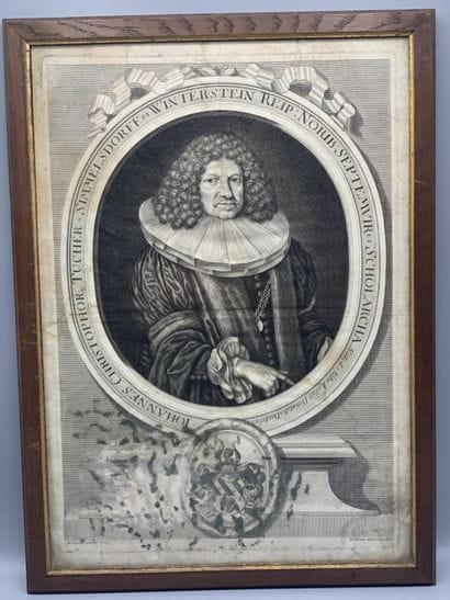 Quatre gravures en noir des XVIIe et XVIIIe...