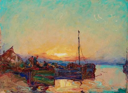 Louis PASTOUR (1876-1948)

Pêcheurs au crépuscule

Huile...