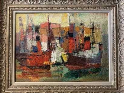 Jean HUGON (1919-1990)

Les docks à Bordeaux

Huile...