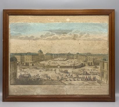GRAVURE représentant une vue d'optique du...